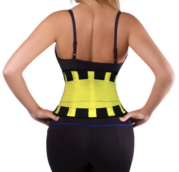 Slimming Waist Trainer Belt - Medium (Black/Yellow)