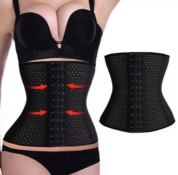 Black Waist Cincher Corset, Size Medium