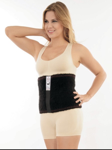 Therapeutic Camel Wool Heating Belt - Size M (Black)