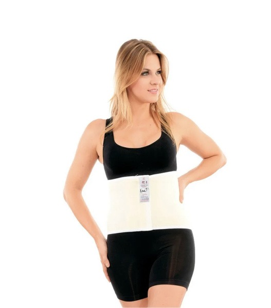 Therapeutic Camel Wool Heating Belt - Size Small (White)
