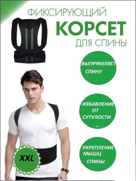 Back Brace Support: Posture Corrector, Back Pain Relief (XXL)