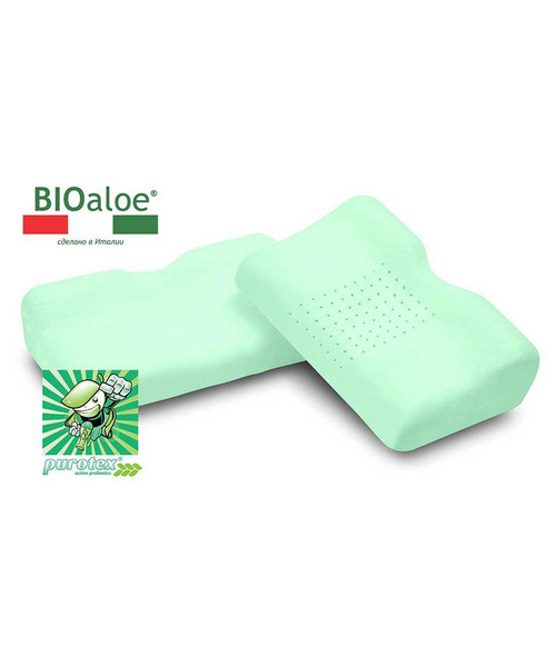 BIOaloe Jap Orthopedic Pillow: Bio-Foam, 53x32x6/12cm