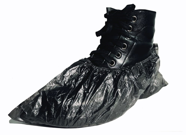 Novatex Black Disposable Shoe Covers (100 Pack) - 32 Micron