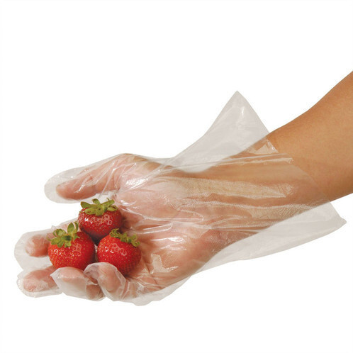 Disposable Polythene Gloves, Size M, 500 Count