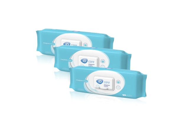 iD CARE Body, Hand & Foot Cleansing Wipes (192 Wipes) for Bedridden & Immobile Individuals