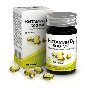 Vitamin D3 600 IU Capsules - RealCaps, 60 Count