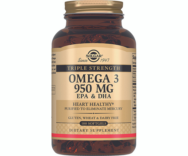 Solgar Triple Strength Omega-3 950mg EPA & DHA (100 Softgels)