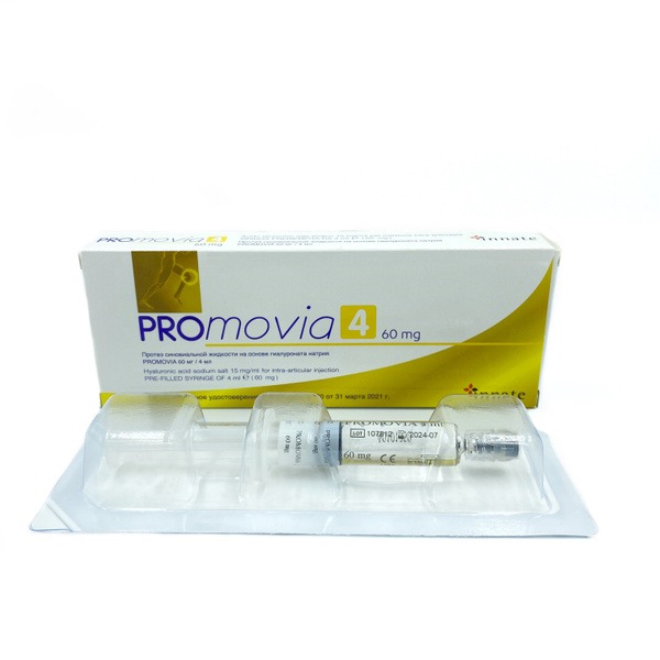 PROMOVIA Hyaluronic Acid Synovial Fluid Substitute: 60mg/4ml Pre-filled Syringe (1.5% Sodium Hyaluronate)