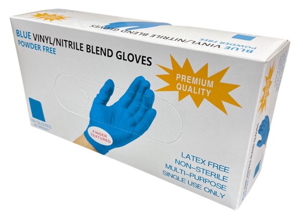 Blue Nitrile Disposable Gloves (100 Count, Medium)