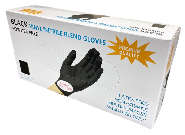 Black Nitrile Disposable Gloves (100 Count), Small