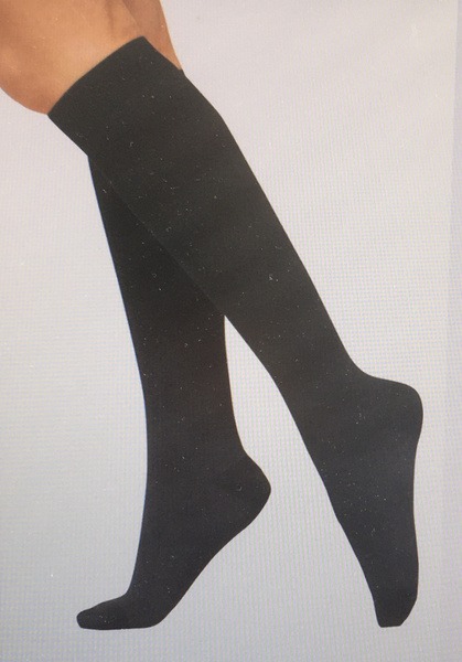 Black Compression Stockings, 20-30 mmHg, 2 Pack