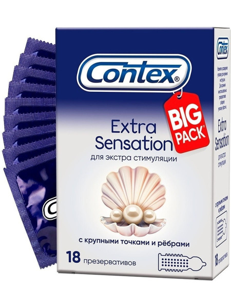 Contex Extra Sensation Condoms: 18-Count