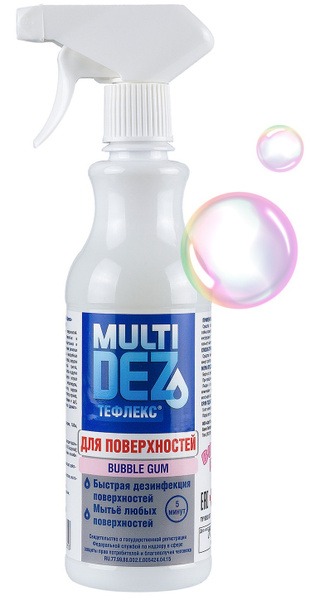 Bubble Gum Scented Multidez Teflex Antibacterial Surface Cleaner & Disinfectant Spray (1L)