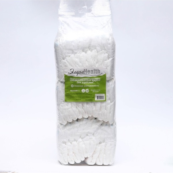 ElaraHealth Adult Diaper Briefs - Large, 30 Count