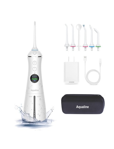 Aqualine PDPRO Portable Oral Irrigator: 300ml, 6 Jets, Hard Case