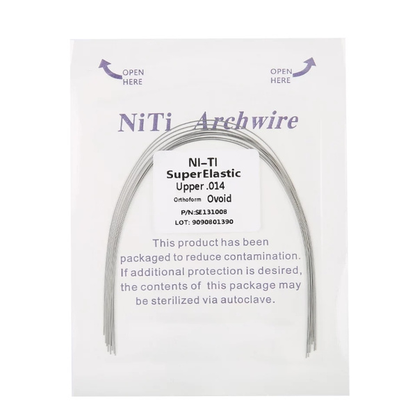 Titanium Nail Correction System: Super Elastic Ovoid NiTi Wire (0.014") - 10 Pack