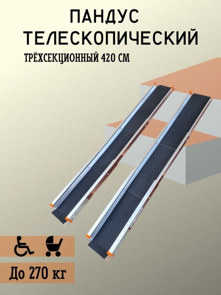 Telescopic Ramp, 3-Section, 420cm