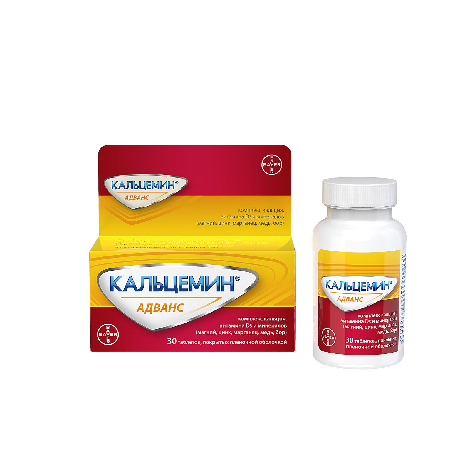 Calcemin Advance: Calcium, Vitamin D3 & Minerals Tablets (30 Count) - Bayer