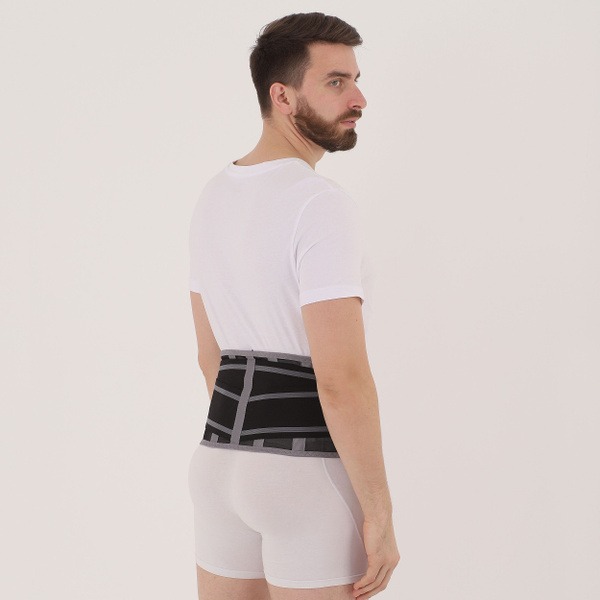 Lumbar-Sacral Orthopedic Corset "Krait" #6: Black/Gray