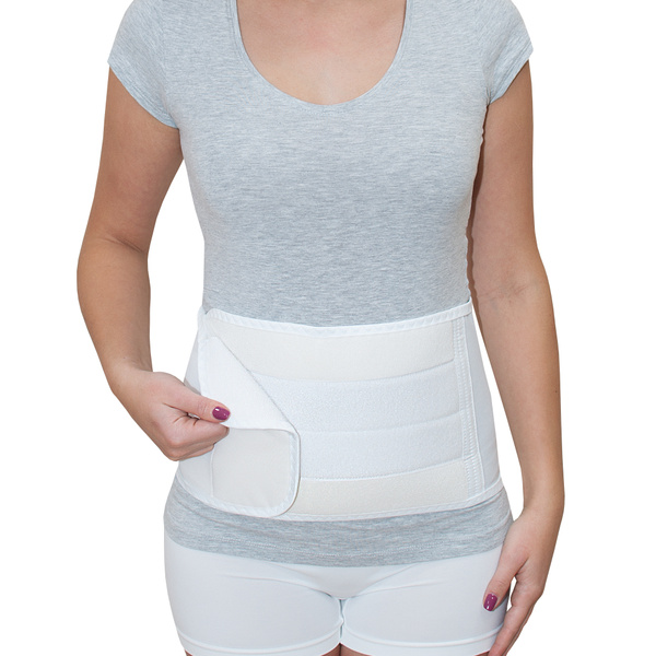 Post-Surgical Abdominal Binder Krayt B-340 (20cm, Size 5, White, 100-120cm Waist)