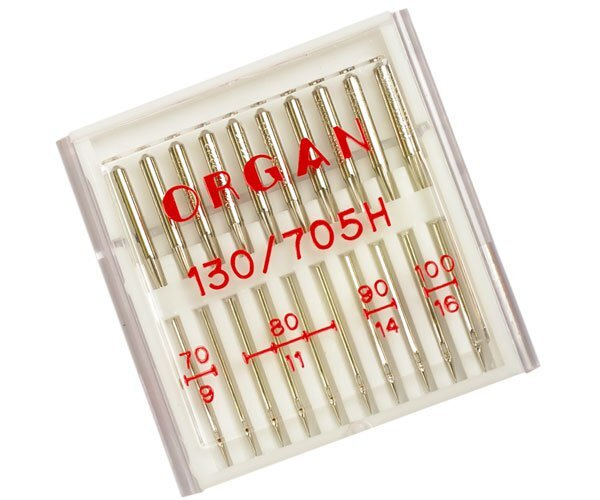 ORGAN Universal Sewing Machine Needles #70-100 (10-Pack)