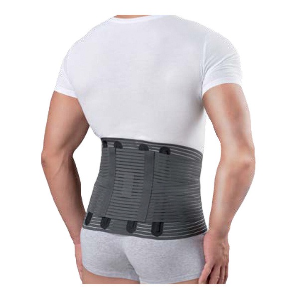 ORTO Professional AWA 192 Adjustable Lumbar Support Belt with Removable Pelot & Elastic Strap - Gray, Medium