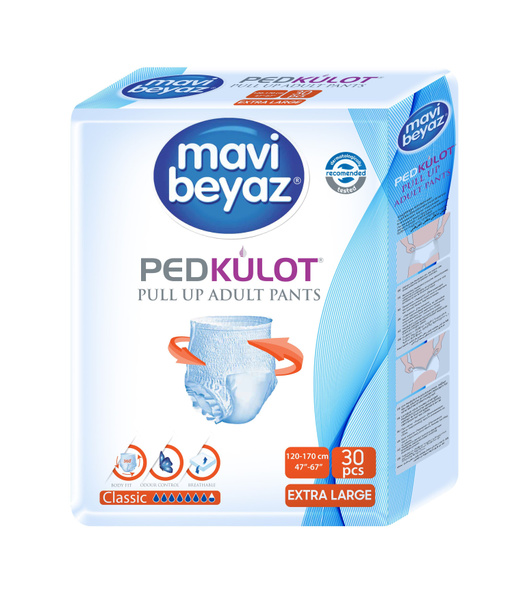 Adult Diapers Briefs - XL (120-170cm) - 30 Count