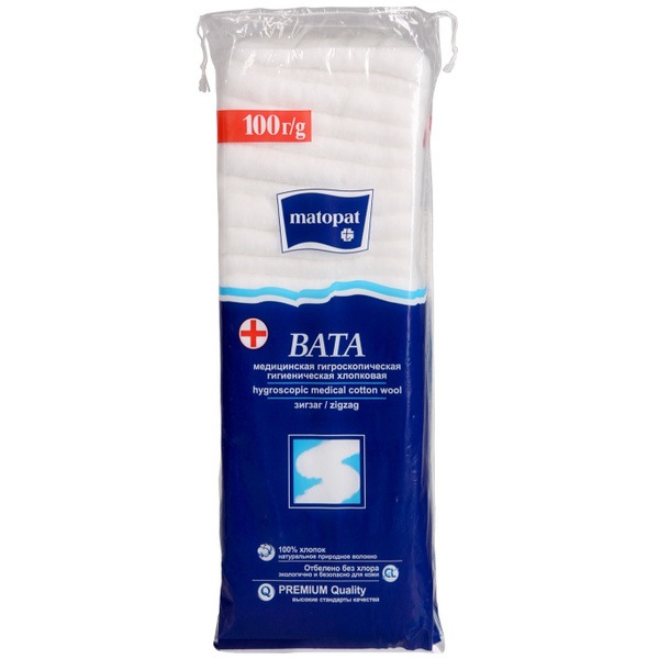 Non-Sterile Cotton Wool, Zig-Zag Pack, 100g