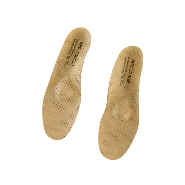 Leather Orthotic Insoles with Semi-Rigid Support