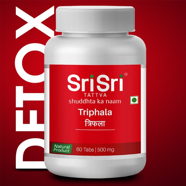Sri Sri Triphala Tablets: Ayurvedic Detox & Anti-Parasite Supplement for Rejuvenation