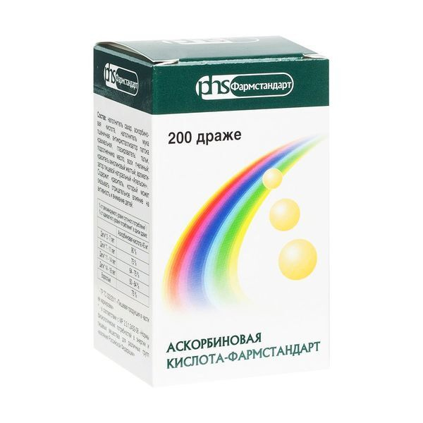 Pharmastandard Ascorbic Acid Tablets 250mg, 200 Count