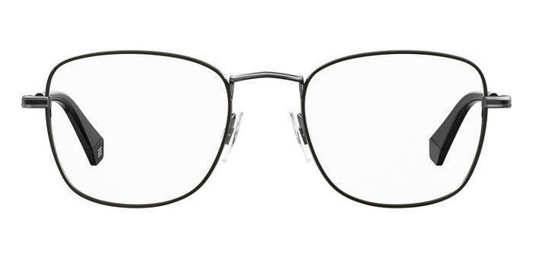 Polaroid PLD D377/G 85K Sunglasses: Black Rectangular Metal Frames (Men's & Women's)
