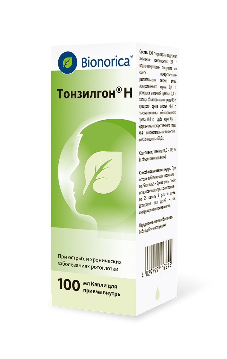 Tonsilgon® N Throat Drops: Adult & Child (1+) Pain Relief, 100ml