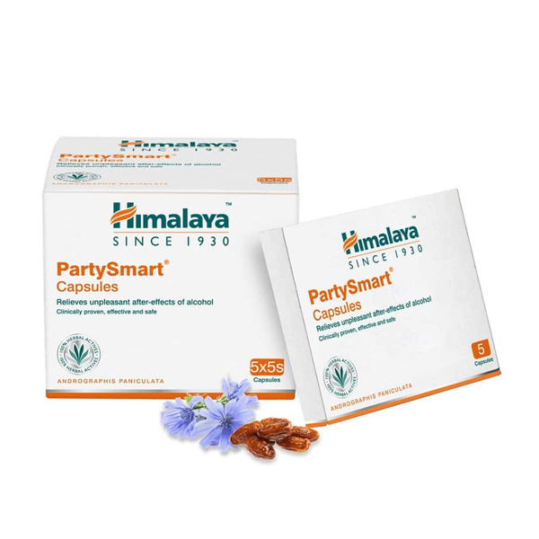 PartySmart Hangover Relief: 5 Capsules - Headache & Nausea Relief