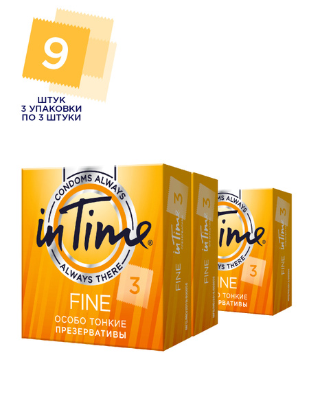 IN TIME Condoms: Ultra Thin, 3 x 3 Packs
