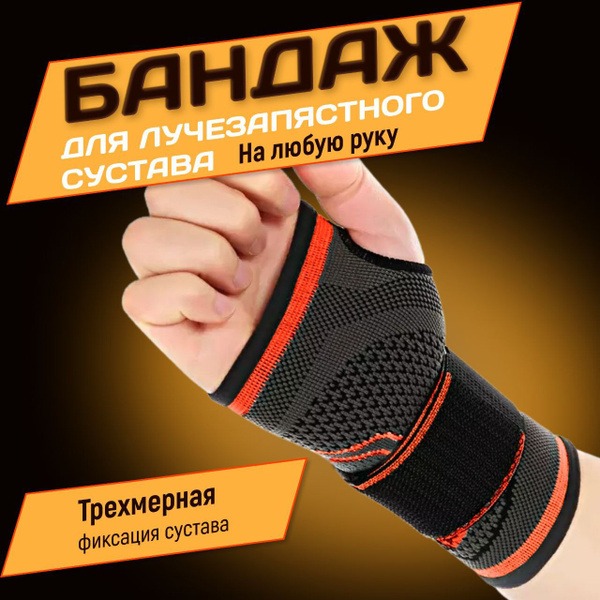 Wrist Support Brace: Elastic Wrist Wrap, Compression Glove for Sports
