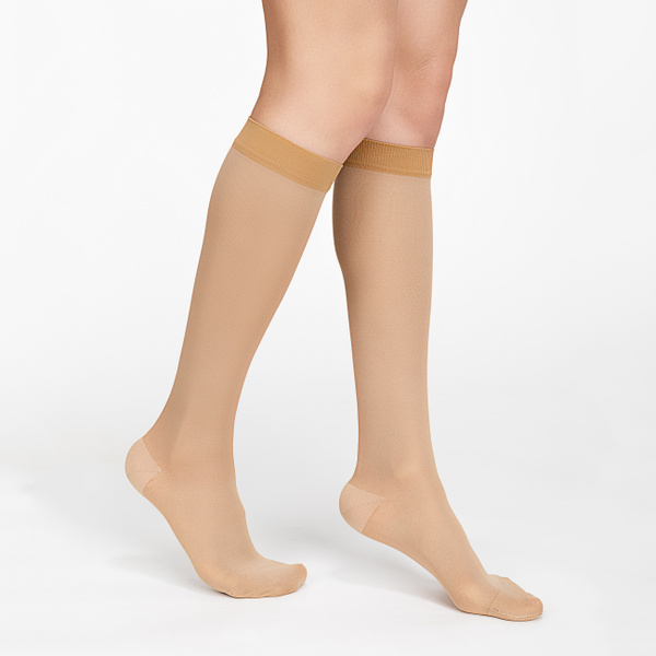 Beige Compression Socks - 1 Pair, Class 1 Compression