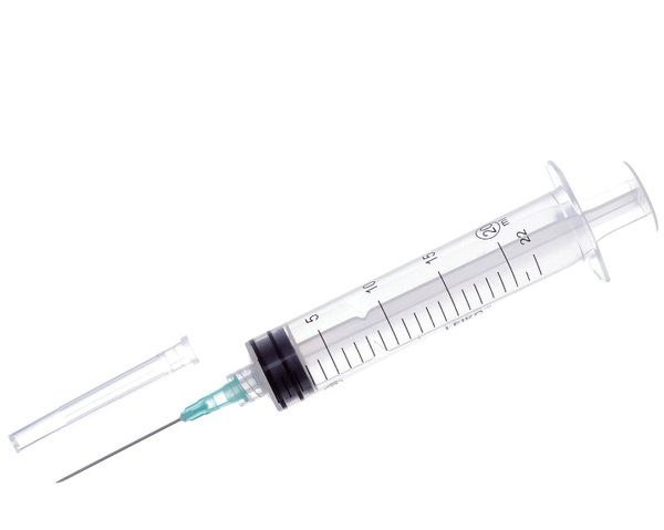 KANPO 3-Part 20ml Syringe with 21G 0.8x38mm Needle (5 Pack)