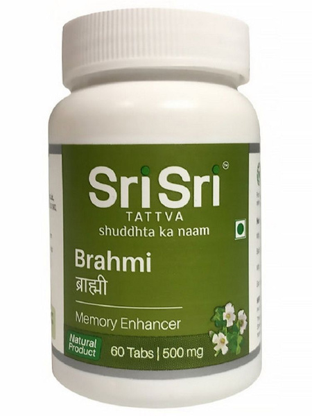 Brahmi Sri Sri: Boost Brain Function & Memory - 60 Tablets (500mg)