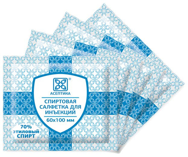 Sterile Alcohol Wipes "MK Aseptika" - 60x100mm (10 pack)