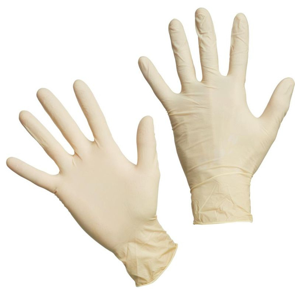 Latex Exam Gloves, Powder-Free, Non-Sterile, DentaMAX (M) 50 Pairs