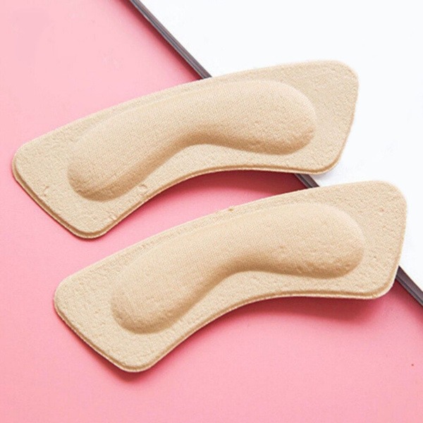 Beige Self-Adhesive Shoe Back Protectors (1 Pair)