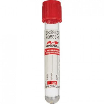 4ml Vacuum Blood Collection Tubes with Clot Activator (100/pack)