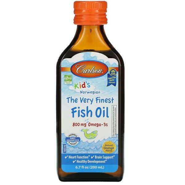 Carlson Omega-3 Children's Fish Oil (Orange Flavor) - 800mg, 200ml