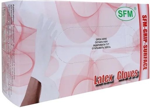 Latex Examination Gloves (Medium, Powder-Free, Non-Sterile), 50 Count