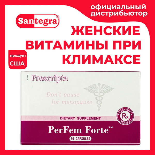 Perfem Forte Menopause Vitamins for Women - USA | Phytoestrogens & Mineral Complex | 30 Caps
