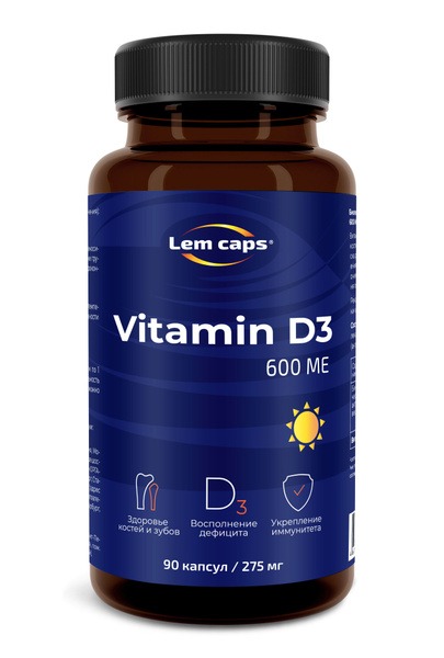 Vitamin D3 600 IU (90 Capsules)