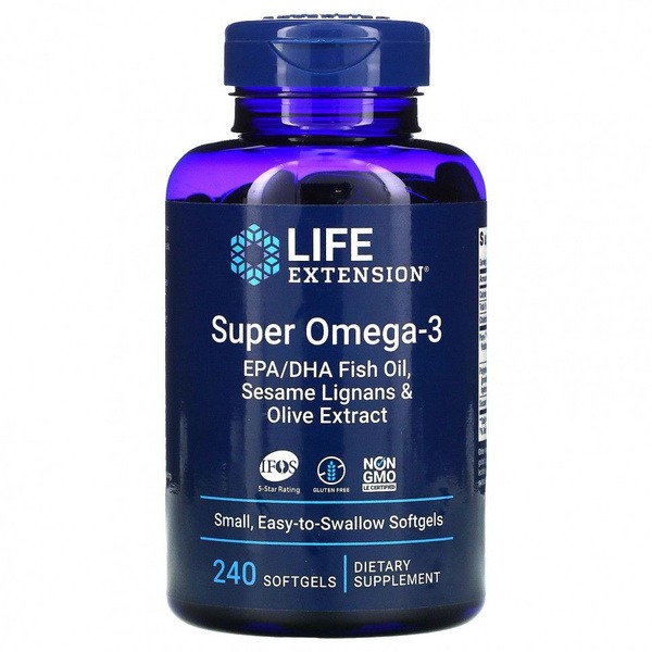 Life Extension Omega-3 Fish Oil (DHA/EPA) - 240 Capsules