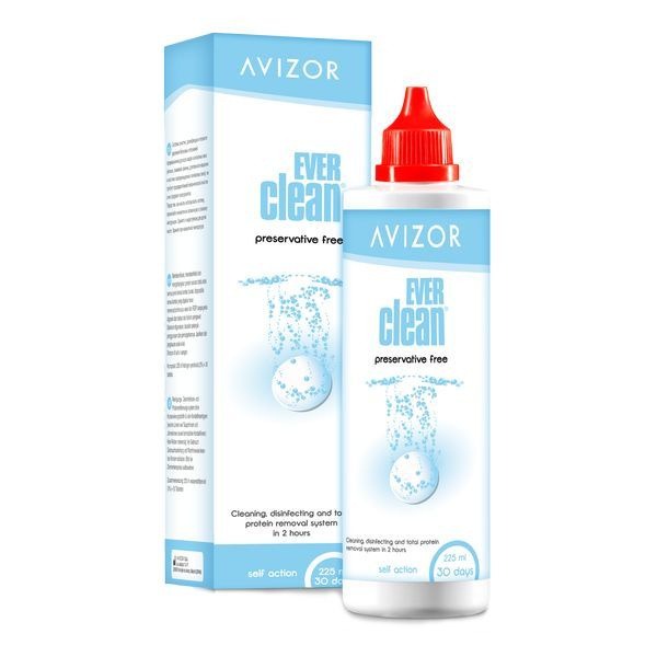 EverClean Hydrogen Peroxide Solution for Contact Lenses (225ml + 30 Tablets + Case)