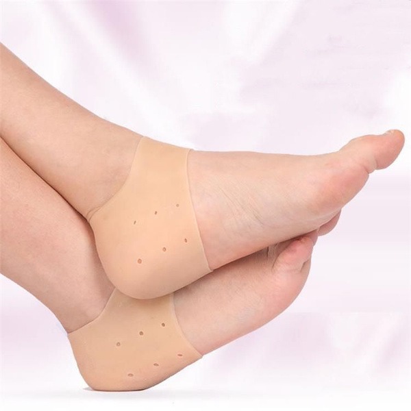 Silicone Heel Cups for Cracked Heels & Heel Spurs (2 Pack)